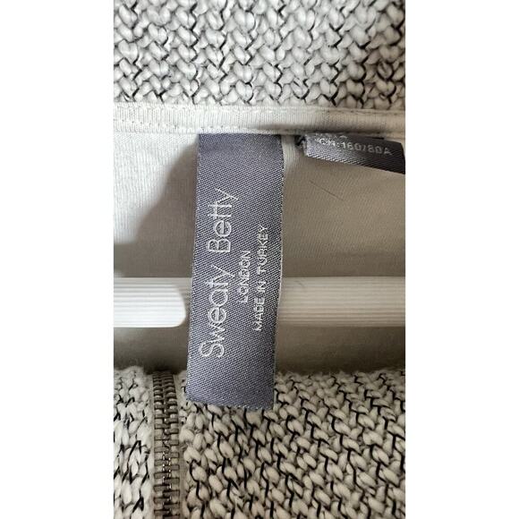 Anthropologie Sweaty Betty Restful Boucle Half Zip Sweatshirt Gray‎ XS EUC - Picture 8 of 11